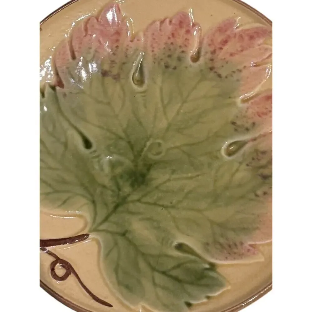 Baden Pottery Bread Plates (4) Maple Leaves Made In Germany VTG Forest Cabin - Picture 4 of 7
